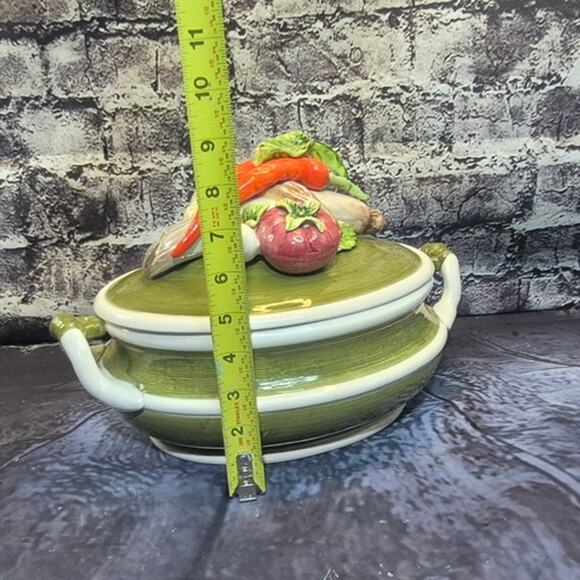 Vintage Soup Tureen Garden Harvest Arnart 5th Ave Handpainted Made in Japan - Picture 8 of 9